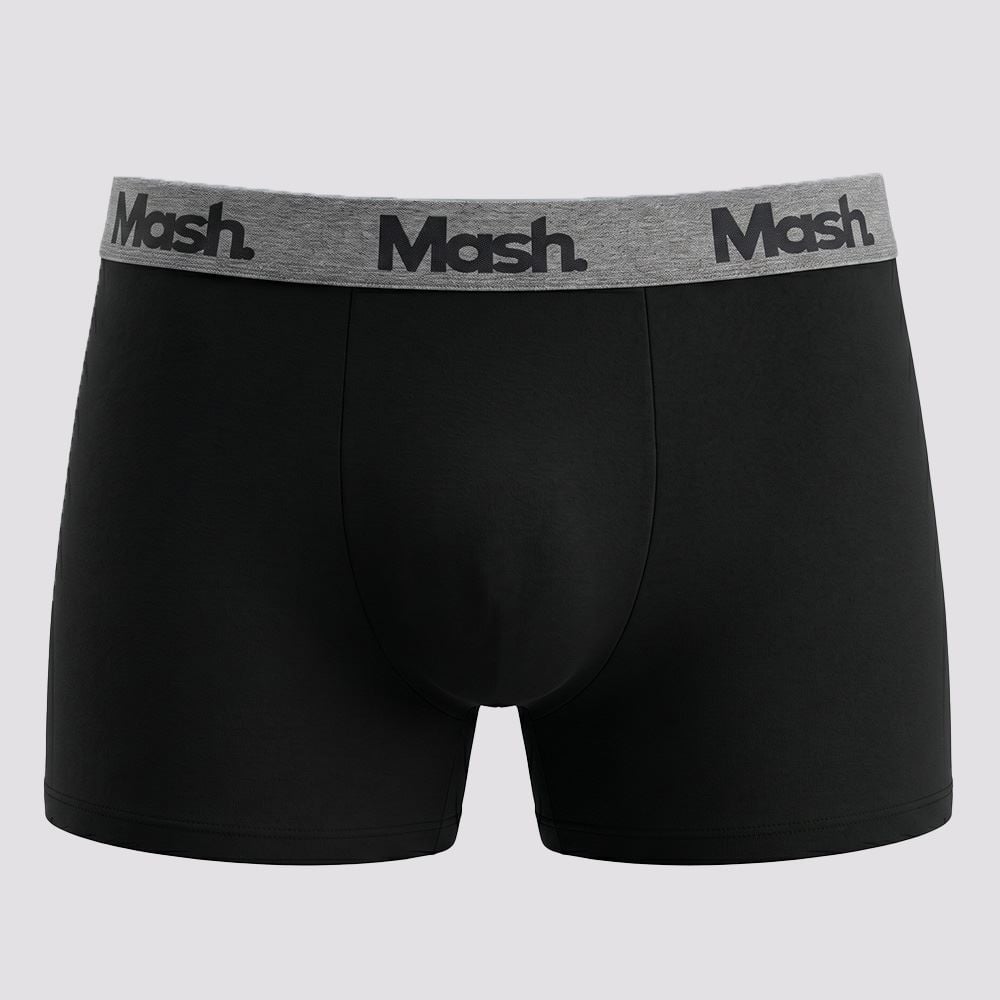 Cueca Boxer Em Algodão Mash Preto