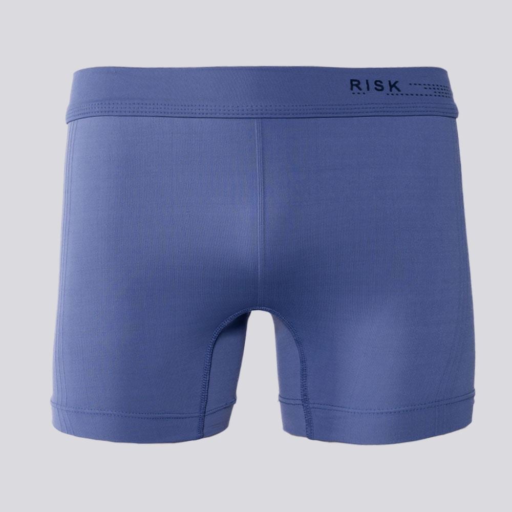 Cueca Boxer Masculina De Microfibra Com Brasão Risk Denim