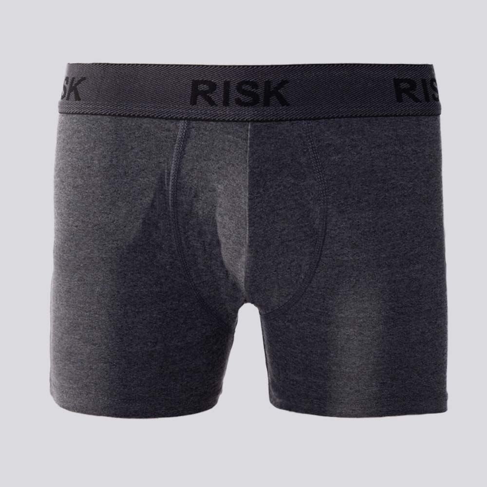 Cueca Boxer Masculina De Poliamida Risk Grafite Claro