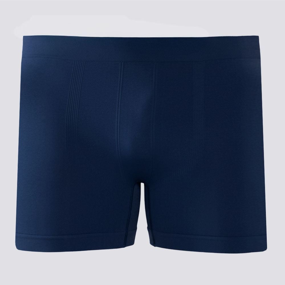 Cueca Boxer Masculina Sem Costura Marc Alain Azul Marinho