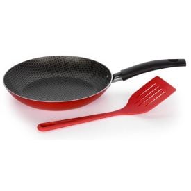  Frigideira Gourmet 22 Cm Com Esp&aacute;tula Multiflon - Vermelho