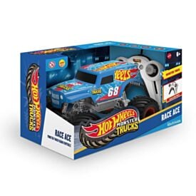 Carro Monster Truck Race Ace Hot Wheels 1:24 com Controle Remoto Multikids