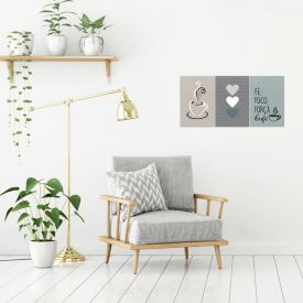 Quadros Decorativos Café 3 Peças - PLC00203