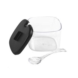 Açucareiro Com Colher Break Ou 200Ml - Preto