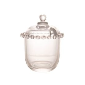 Açucareiro De Cristal De Coração Com Colher Lyor 200Ml - Transparente