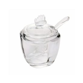 Açucareiro De Vidro Com Colher Butterfly Wolff 130Ml - Transparente