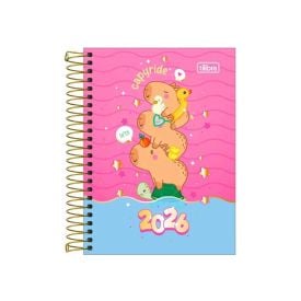 Agenda Espiral 2026 Capy Club 160 Folhas Tilibra - Sortido