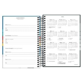 Agenda Espiral Pepper 2026 Masculino 160 Folhas Tilibra - Sortido