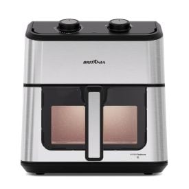 Fritadeira Air Fryer Britânia 8 Litros 3 em 1 Redstone Cesto Quadrado BAF80A