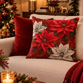 Almofada de Veludo 48X48cm Natal Havan Casa - Flores
