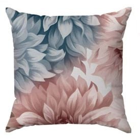 Almofada Decorativa 45X45cm Havan Casa - Floral Azul e Rosa