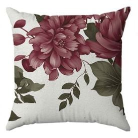 Almofada Decorativa 45X45cm Havan Casa - Flores Vinho