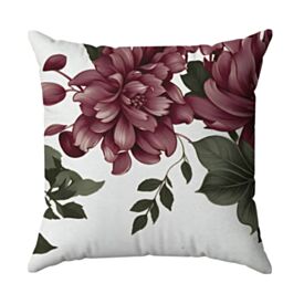 Almofada Decorativa 45X45cm Havan Casa - Flores Vinho