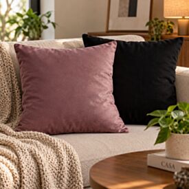 Almofada Decorativa 50X50cm Veludo Italiano Liso Havan Casa - Rose