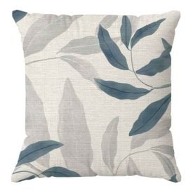 Almofada Decorativa Naturalle 45X45cm Havan Casa - Folha Azul