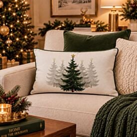 Almofada Elegance Linho 30X48cm Natal Havan Casa - Árvore
