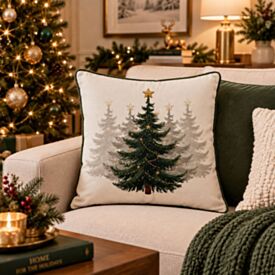 Almofada Elegance Linho Natal 48X48cm Havan Casa - Árvore