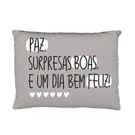 Almofada Funny 35X45cm Havan Casa - Cinza Feliz