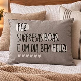 Almofada Funny 35X45cm Havan Casa - Cinza Feliz