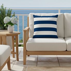 Almofada Naturalle Verão 45X45cm Havan Casa - Listra Azul