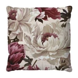 Almofada Veludo 48X48 Cm Estampada Havan Casa - Begônia Fúcsia