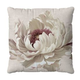 Almofada Veludo 48X48 cm Estampada Havan Casa - Begônia Off