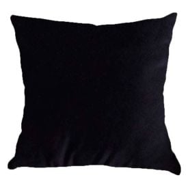 Almofada Veludo 50X50 cm Liso Havan Casa - Preto