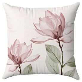 Almofada Veludo Estampado Verão 48X48cm Havan Casa - Flores Rosa