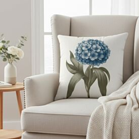 Almofada Veludo Estampado Verão 48X48cm Havan Casa - Hortência Azul