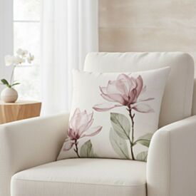 Almofada Veludo Estampado Verão 48X48cm Havan Casa - Flores Rosa