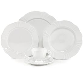 Aparelho de Jantar Oxford Soleil White 30 Pe&ccedil;as - Porcelana Branca