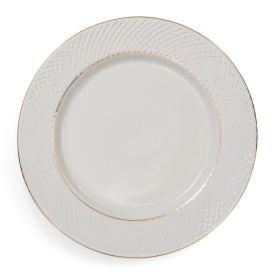 Aparelho de Jantar Porcelana Royal com Filete Dourado Havan Casa 20 Pe&ccedil;as - Branco