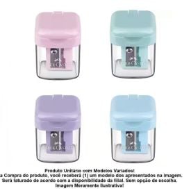 Apontador com Deposito Minibox Tons Pastel Faber-Castell - Sortido