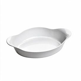 Assadeira Oval Opaline Marinex 1 Litro - Branco