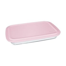 Assadeira Retangular Com Tampa Nadir 2,9 Litros - Rosa