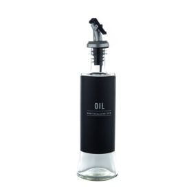 Azeiteiro De Vidro Manhattan Hauskraft 310Ml - Preto e Transparente