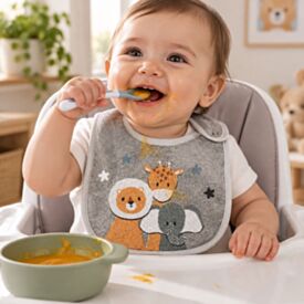 Babador Infantil Estampado com Forro Havan Baby - Safari