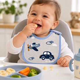Babador Infantil Estampado com Forro Havan Baby - Carros