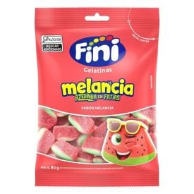 Bala de Gelatina Melancia Azedinha em Fatias Fini - 80g