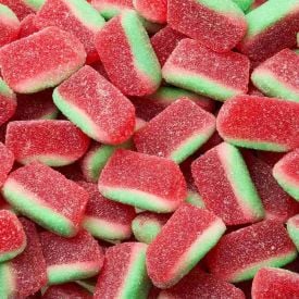 Bala de Gelatina Melancia Azedinha em Fatias Fini - 80g