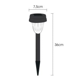 Luminária Solar Balizadora Abs Led Ecoforce - Preto