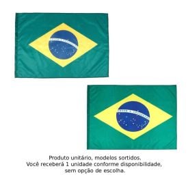 Bandeira do Brasil sortida verde e amarela 1,30 m X 85 cm
