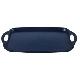 Bandeja Melamina Organic Havan Casa 39,8 Cm - Azul e Branco
