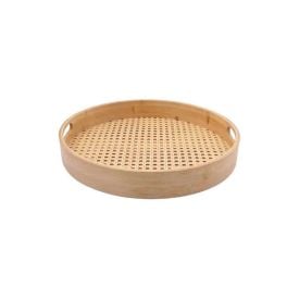 Bandeja Rendonda De Bambu Havan Casa 35Cm - Natural