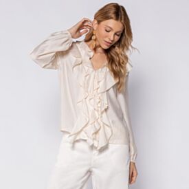 Bata Feminina Em Viscose Com Babados Patricia Foster
