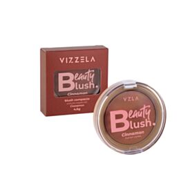 Beauty Blush Compacto - Cor Cinnamon Vizzela Vegano