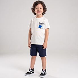 Bermuda Cargo Infantil Menino 4 a 10 Anos Hot Dog Azul Marinho