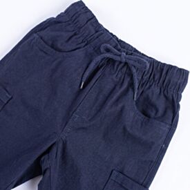 Bermuda Cargo Infantil Menino 4 a 10 Anos Hot Dog Azul Marinho
