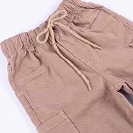 Bermuda Cargo Infantil Menino 4 a 10 Anos Hot Dog Caqui
