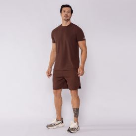 Bermuda Esportiva Masculina Interlock Scream Marrom